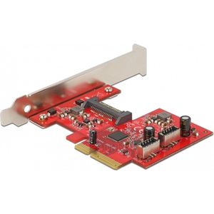 Delock PCI Express kaart naar 2 x interne USB 3.2 Gen 2 Key A 20 pins aansluiting, Controlekaart