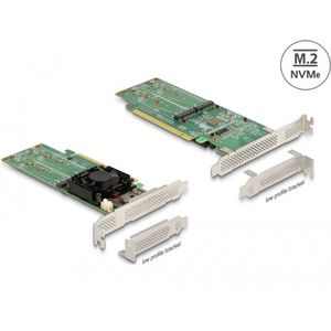 Delock - Host Bus Adapter - PCI Express x16 - 4x NVMe M.2 Key M - Storage Controller