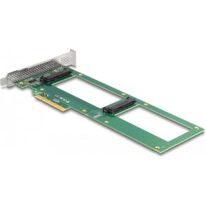 Delock PCI Express 4.0 x8 kaart naar 2 x interne U.2 NVMe SFF-8639, Storage controller