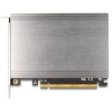 Delock - PCI Express x16 - Uitbreidingskaart - Zwart - 4 interne NVMe M.2 Key M aansluitingen