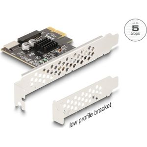 Delock - PCI Express x1 - Controlekaart - Intern - 1 x USB 5 Gbps Type-E Key A, 1 x 19-pin USB header
