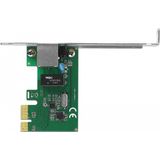 DeLOCK - RTL8111 - Gigabit LAN PCI-Express Kaart - Geen - 1x RJ45, CAT6, Low Profile Bracket