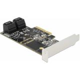 Delock 5-poorts SATA PCI Express x4-kaart, Storage controller