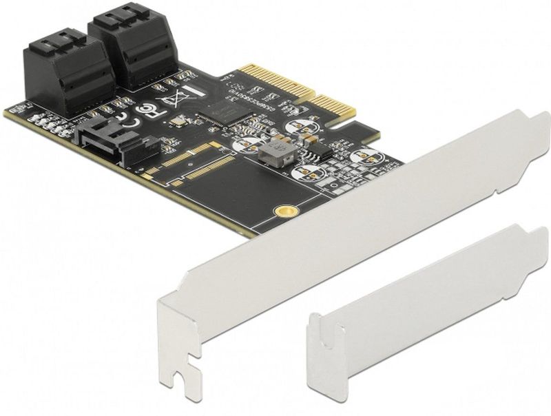 Delock - 5-poorts SATA PCI Express x4-kaart - Intern - Laagprofiel - 5x SATA 6 Gb/s