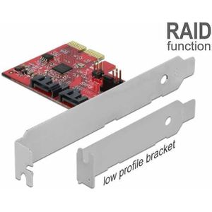 DeLOCK 2 port SATA PCI Express Card with RAID 1 raid-kaart