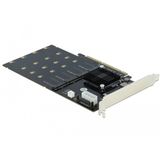 Delock - PCI Express x8 / x16 Kaart - 4 x interne NVMe M.2 Key M