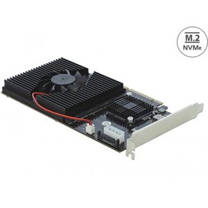 Delock - PCI Express x8 / x16 Kaart - 4 x interne NVMe M.2 Key M
