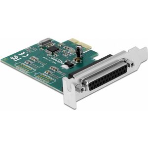 Delock - WCH382L - PCI Express Controlekaart - DB25 - Zwart