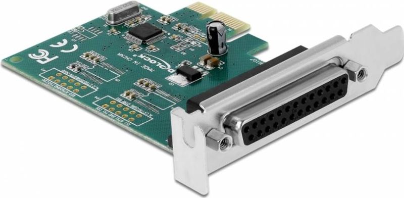 Delock - WCH382L - PCI Express Controlekaart - DB25 - Zwart