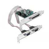 DeLOCK - Adapter Parallel/Serieel - PCIe 1.1 - Low-Profile - Parallel x 1 + Serieel x 2