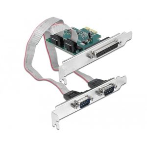 DeLOCK - Adapter Parallel/Serieel - PCIe 1.1 - Low-Profile - Parallel x 1 + Serieel x 2
