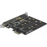 Delock - PCI Express x1 Kaart - 2 x interne M.2 Key B - Uitbreiding voor PC