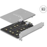 Delock - PCI Express x1 Kaart - 2 x interne M.2 Key B - Uitbreiding voor PC