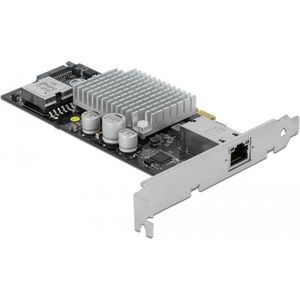 Delock Netwerkkaart 1x RJ45, 10Gbps met PoE+ ondersteuning (PCI Express 3.0 x4), Netwerkkaarten
