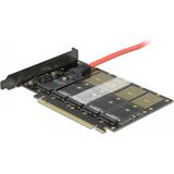 Delock - PCI-Express Kaart - 5 x M.2-SATA Slots - Low-Profile