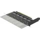 Delock - PCI-Express Kaart - 5 x M.2-SATA Slots - Low-Profile