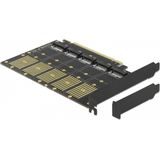 Delock - PCI-Express Kaart - 5 x M.2-SATA Slots - Low-Profile