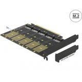 Delock - PCI-Express Kaart - 5 x M.2-SATA Slots - Low-Profile