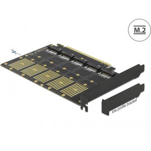 Delock - PCI-Express Kaart - 5 x M.2-SATA Slots - Low-Profile