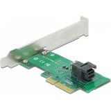 Delock - Host Bus Adapter PCI-Ex4v4 - Storage Controller - Zwart - 1x SFF-8643, NVMe, Gegevensoverdrachtsnelheid tot 64 Gbps
