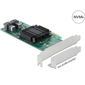 Delock - Host Bus Adapter PCIe-x8 - 2x U.2 SFF-8643 NVMe - Storage Controller