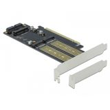 Delock - Host Bus Adapter PCI-Ex16v4 - M.2 Key-B, M.2 Key-M, mSATA - Storage Controller