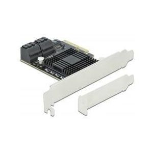 DELOCK 5Port SATA PCI Express x4 kaart + Low Profile