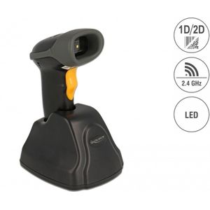 Delock - 2.4 GHz Barcode Scanner - Draadloos - Met Oplaadstation - Multilingual