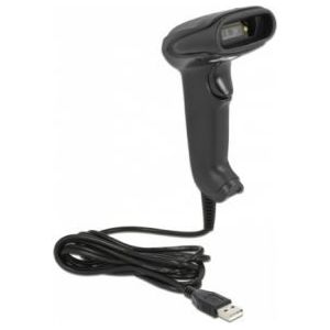 Delock USB-streepjescodescanner 1D en 2D met aansluitkabel (2D-streepjescodes, 1D streepjescodes), Barcode scanner, Zwart
