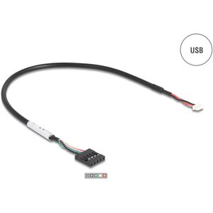 Delock USB auf RS-232 Konverter FTDI FT231XS USB 2.0 Pfostenstecker zu D-Sub (0.30 m), Interfacekabel