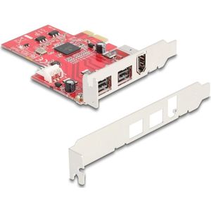 Delock - PCI Express Kaart - FireWire 800/400 - PCIe Chipset - Inclusief Adapter