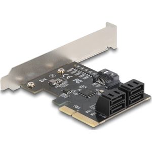 Delock PCI Express x4 Karte zu 5 Port SATA Kontroller - Low Profile Formfaktor, Storage controller