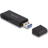 Delock - Superspeed USB 5 Gbps - Kaartlezer - Zwart - 2 Geheugenkaartsleuven