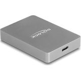 Delock - USB Type-C Kaartlezer - Grijs - Aluminium Behuizing, 10 Gbps Datatransfersnelheid