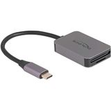 DeLOCK 91009 geheugenkaartlezer USB 3.2 Gen 1 (3.1 Gen 1) Type-C Grijs