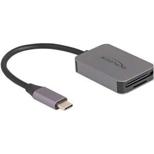 DELOCK USB Type-C Card Reader im Aluminium Gehuse voor SD oä.
