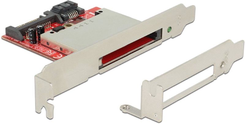 Delock - Kaartlezer - Geheugenkaartlezer - Rood - Ondersteunt CFast Type I / II