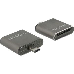 DeLOCK USB Cardreader met USB-C connector en 1 kaartsleuf - voor SD (o.a. SD 3.0/UHS-I en SD 4.0/UHS-II) - USB3.0