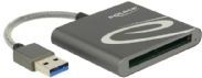 DeLOCK - USB Cardreader - Zwart - 1 Kaartsleuf - USB3.0, Geschikt voor CFast