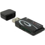 Delock - 91602 - Mini USB 2.0-kaartlezer - Zwart - Ondersteunt SD en Micro SD