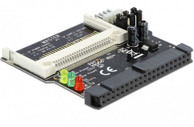 Delock CardReader IDE naar Compact Flash, Geheugenkaartlezer, Zwart