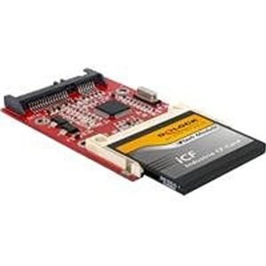 Delock 91660 SATA naar 1xCF adapter (SATA), Geheugenkaartlezer, Rood