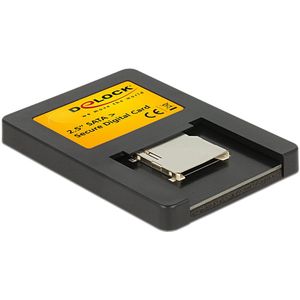 Delock Converter 2,5" SATA HDD > Secure Digital Card (SATA), Geheugenkaartlezer, Zwart