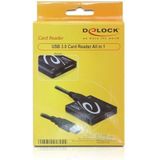 DeLOCK - USB Cardreader All-in-One - Zwart - USB3.0