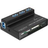 Delock 91721 USB 3.0 Kaartlezer/ USB-poort, (USB 3.0), Geheugenkaartlezer, Zwart