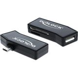 DeLOCK Micro USB OTG Cardreader + 1x USB-A poort