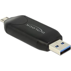 DeLOCK 91734 geheugenkaartlezer Zwart USB/Micro-USB