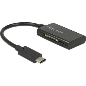 DeLOCK USB Cardreader - USB-C - 4 Kaartsleuven - USB 3.0