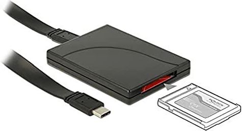 Delock USB 3.0 Kaartlezer CFX (USB-C), Geheugenkaartlezer, Zwart