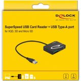 Delock - Kaartlezer - XQD / SD / Micro SD - USB Type-A - Compact